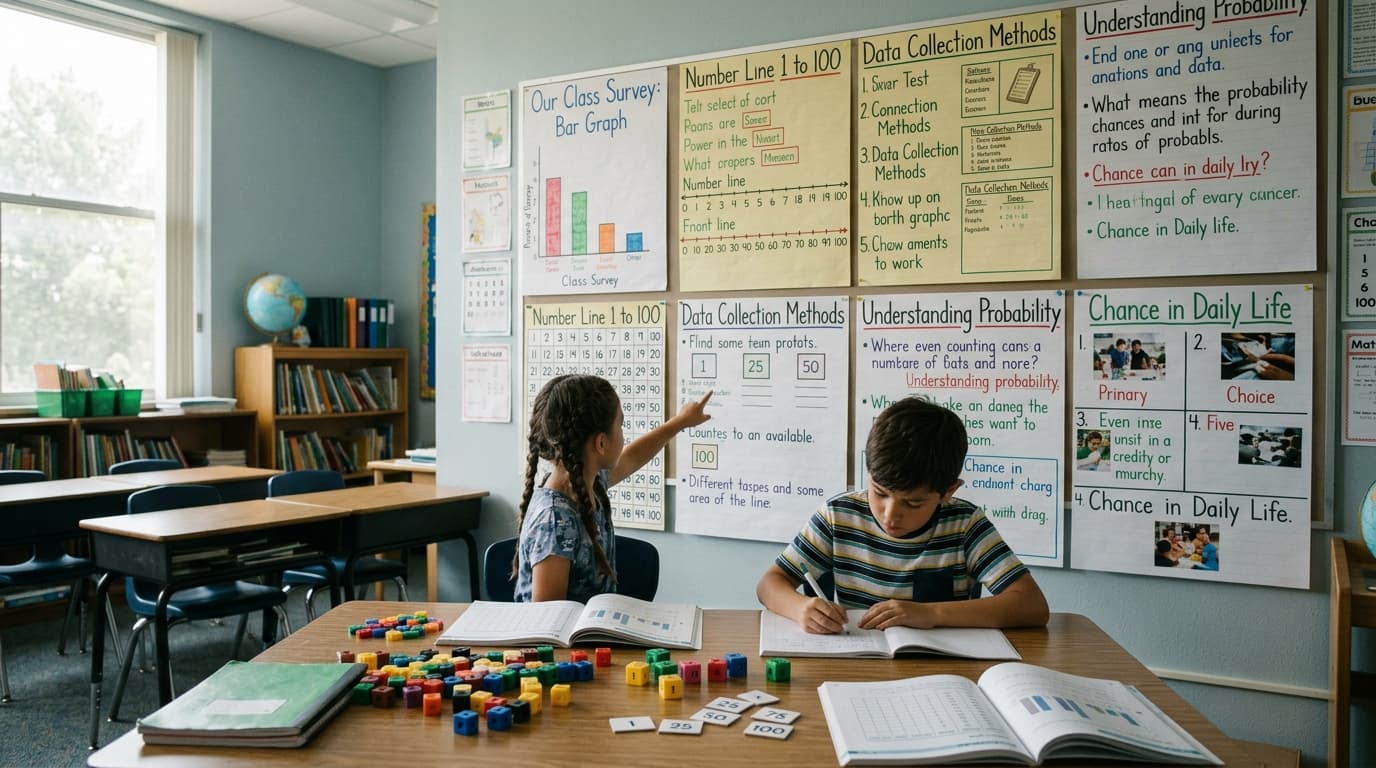 A math classroom whiteboard with geometric diagrams without readable numbers