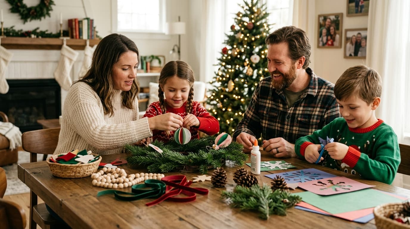 Family packing a car for a holiday road trip