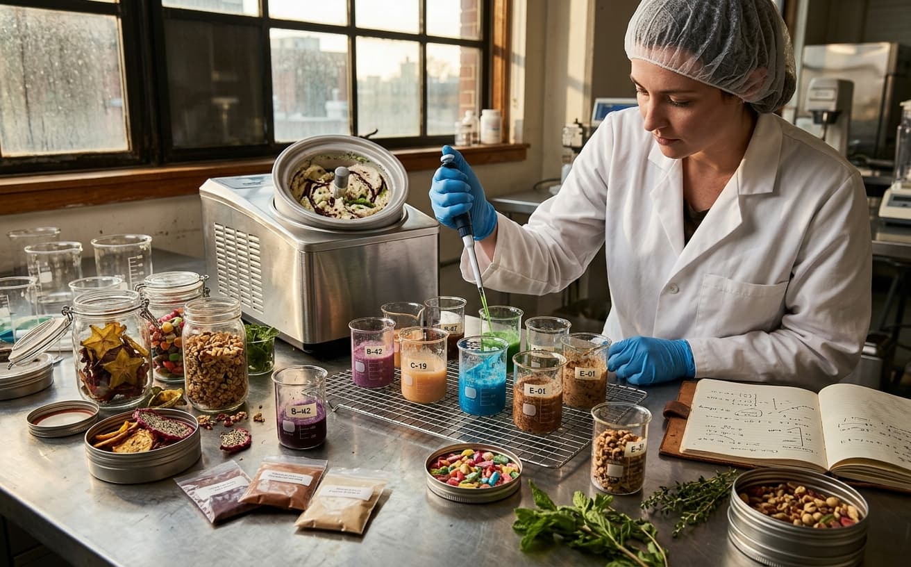Science lab flavor mixing bench