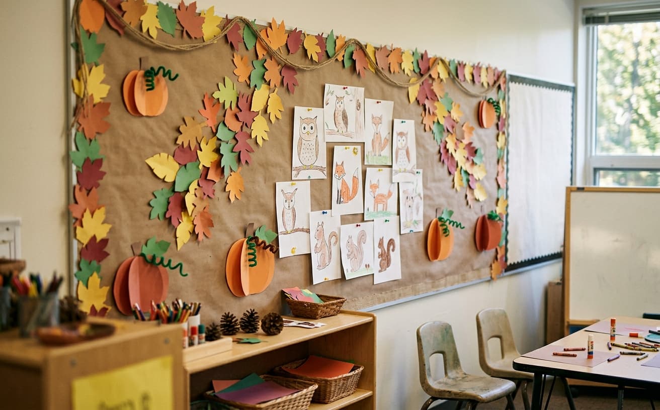 Classroom seasonal bulletin display