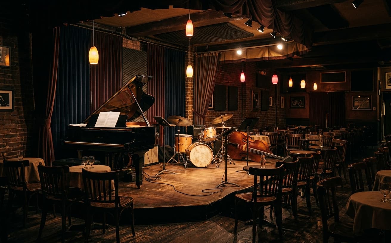 Empty jazz club interior