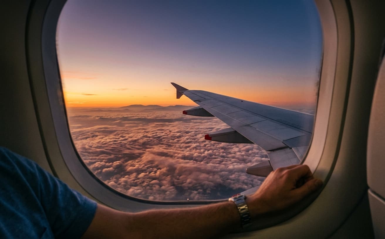 View from an airplane window